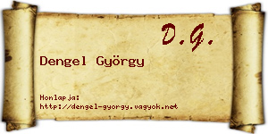 Dengel György névjegykártya