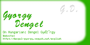 gyorgy dengel business card